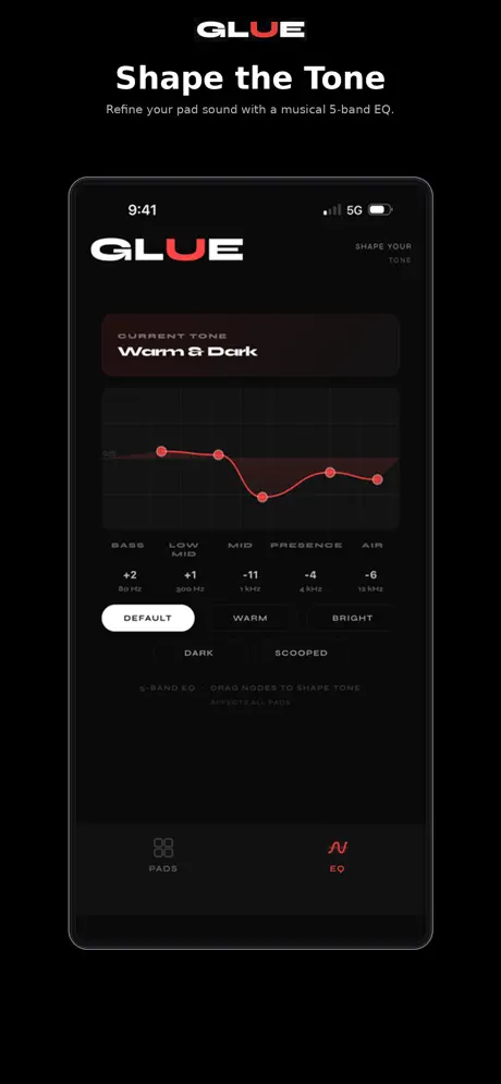 Glue EQ on iPhone